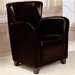 Brown Vinyl Upholstered High Back Chair by Coaster - 900234