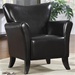 Black Vinyl Upholstered Arm Chair by Coaster - 900253