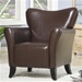 Brown Vinyl Upholstered Arm Chair by Coaster - 900254