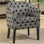 Charlotte Accent Chair in Hexagon Patterned Fabric by Coaster - 900435