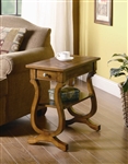 Chairside Table in Warm Brown Finish by Coaster - 900975