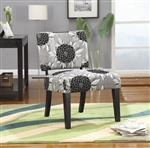 Big Flowers Fabric Accent Chair by Coaster - 902050
