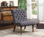 Charcoal Grey Linen Like Fabric Accent Chair by Coaster - 902217