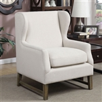 Accent Chair in Beige Linen-Like Fabric by Coaster - 902490