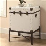 Trunk Accent Cabinet in White Finish by Coaster - 902819