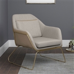 Accent Chair in Beige and Tan Fabric by Coaster - 903981