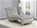 Grey Velvet Chaise by Coaster - 905468