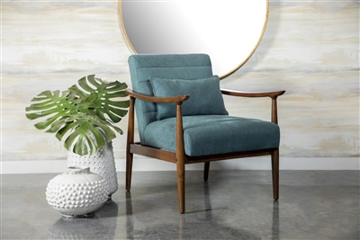Accent Chair in Teal Fabric by Coaster - 905572