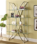 Chrome and Glass Bookcase by Coaster - 910050