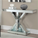 Clear Mirror Console Table by Coaster - 950191