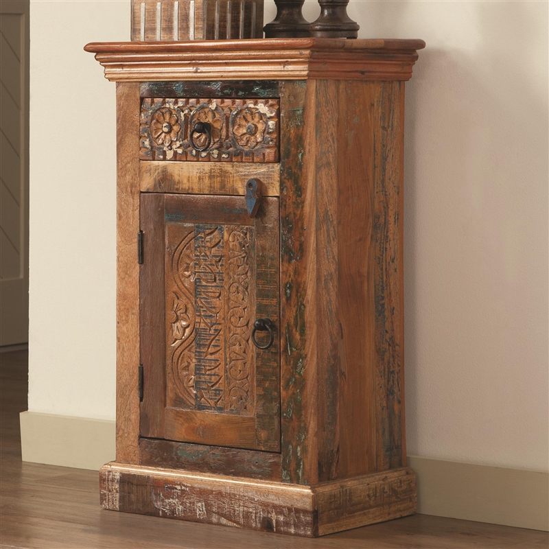 Accent Cabinet In Reclaimed Wood Finish By Coaster 950371