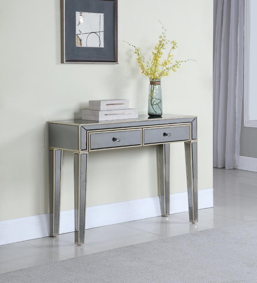 Mirrored 42 Inch Console Table By, How Many Inches Between Console Table And Mirror