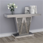 Mirrored Console Table in Silver Finish by Coaster - 951786