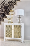 Accent Cabinet in White and Gold Finish by Coaster - 953250