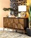 60 Inch Accent Cabinet in Brown and Antique Gold Finish by Coaster - 953497