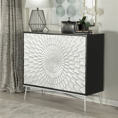 Accent Cabinet in Black and Silver Finish by Coaster - 959584