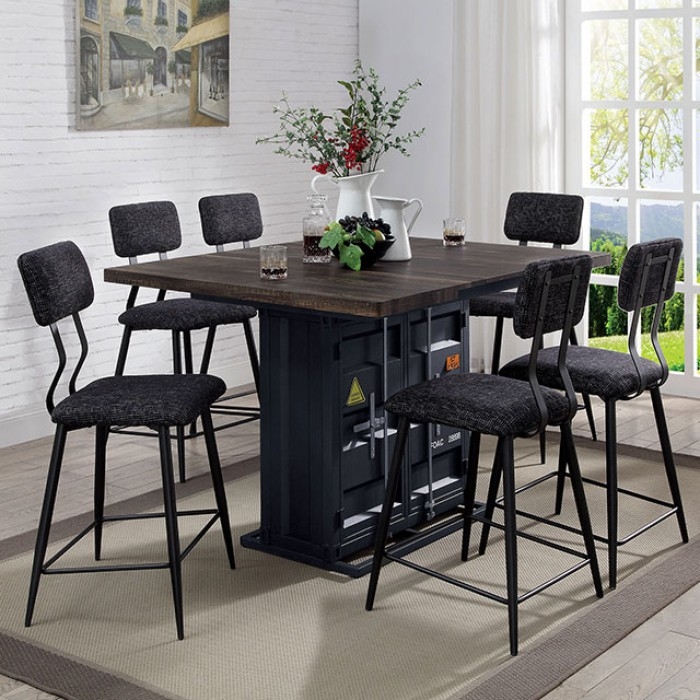 Esdargo 7 Piece Counter Height Dining, Black Counter Height Dining Table And Chairs