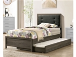 Roanne Twin Bed in Gray/Charcoal Finish by Furniture of America - FOA-7927-B