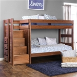 Ampelios Twin/Twin Bunk Bed in Mahogany Finish by Furniture of America - FOA-AM-BK102