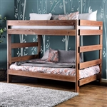 Arlette Full/Full Bunk Bed in Mahogany Finish by Furniture of America - FOA-AM-BK200