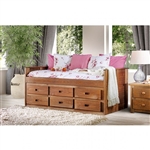Lia Twin Captain Bed in Mahogany Finish by Furniture of America - FOA-AM-BK602-B