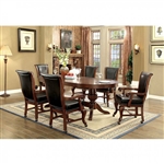 Melina 7 Piece Game Table Set in Brown Cherry by Furniture of America - FOA-CM-GM367CH-T