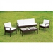 Makenna 4 Piece Patio Seating Set in Espresso by Furniture of America - FOA-CM-OS2119