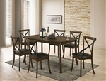 Buhl I 7 Piece Dining Room Set in Burnished Oak Finish by Furniture of America - FOA-CM3148