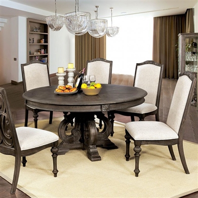 Arcadia 7 Piece Round Dining Table Set by Furniture of America - FOA-CM3150R