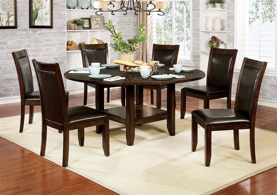 Piece Round Table Dining Room, Round Dining Table Set With Six Chairs