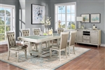 Adelina 7 Piece Dining Room Set in Champagne/Warm Gray Finish by Furniture of America - FOA-CM3158