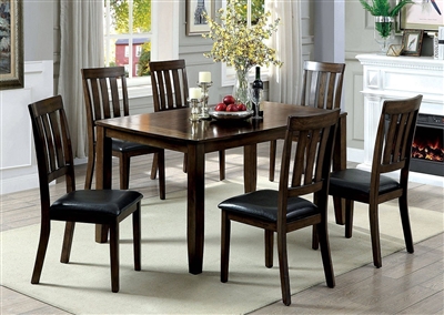 Chandler 7 Piece Dining Room Set in Dark Oak Finish by Furniture of America - FOA-CM3173T