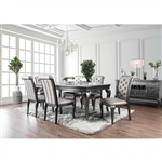Amina 7 Piece Dining Table Set by Furniture of America - FOA-CM3219GY-T