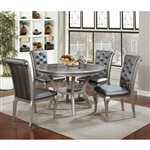 Amina 5 Piece Round Table Dining Room Set by Furniture of America - FOA-CM3219RT