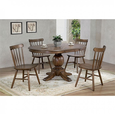 August 5 Piece Dining Room Set in Light Oak Finish by Furniture of America - FOA-CM3305OT-5PK