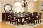 Bellagio 7 Piece Dining Table Set with Wooden Chair by Furniture of America - FOA-CM3319TW