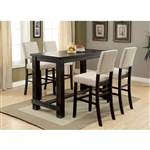 Sania II 5 Piece Bar Table Dining Set by Furniture of America - FOA-CM3324BK-BT