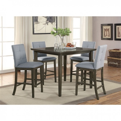 Charlene 5 Piece Counter Height Dining Set by Furniture of America - FOA-CM3354GY-PT-5PK