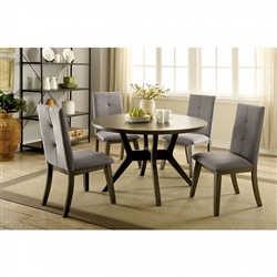 Abelone 5 Piece Round Table Dining Room Set by Furniture of America - FOA-CM3354GY-RT
