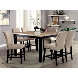 Dodson II 7 Piece Counter Height Dining Set by Furniture of America - FOA-CM3466PT