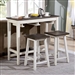 Elinor 3 Piece Bar Table Dining Set in White/Gray Finish by Furniture of America - FOA-CM3475WH-PT-3PK