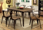 Cooper I 7 Piece Dining Room Set in Dark Bronze/Espresso Finish by Furniture of America - FOA-CM3529