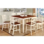 Torrington II 7 Piece Counter Height Dining Set by Furniture of America - FOA-CM3552WC-PT