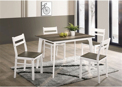 Debbie 5 Piece Dining Room Set in Gray/White Finish by Furniture of America - FOA-CM3714GY-T-5PK