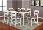 Anadia 7 Piece Counter Height Dining Set in Antique White/Gray Finish by Furniture of America - FOA-CM3715PT
