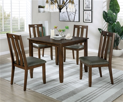 Brinley I 5 Piece Dining Room Set in Walnut/Gray Finish by Furniture of America - FOA-CM3717T-5PK