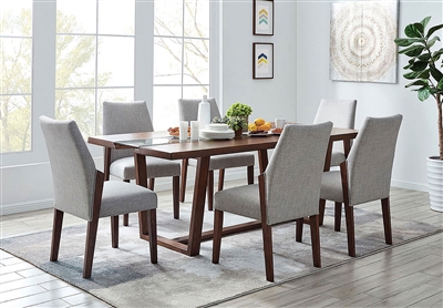Brighid 7 Piece Dining Room Set in Dark Oak Finish by Furniture of America - FOA-CM3722