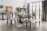 Alfred 7 Piece Dining Room Set with Light Gray Chairs by Furniture of America - FOA-CM3735-CM3735LG