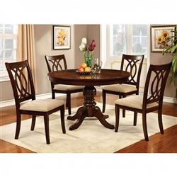 Carlisle 5 Piece Round Table Dining Room Set by Furniture of America - FOA-CM3778RT