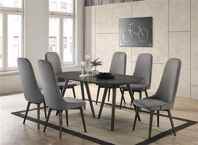 Aniya I 7 Piece Dining Room Set in Dark Gray Finish by Furniture of America - FOA-CM3781